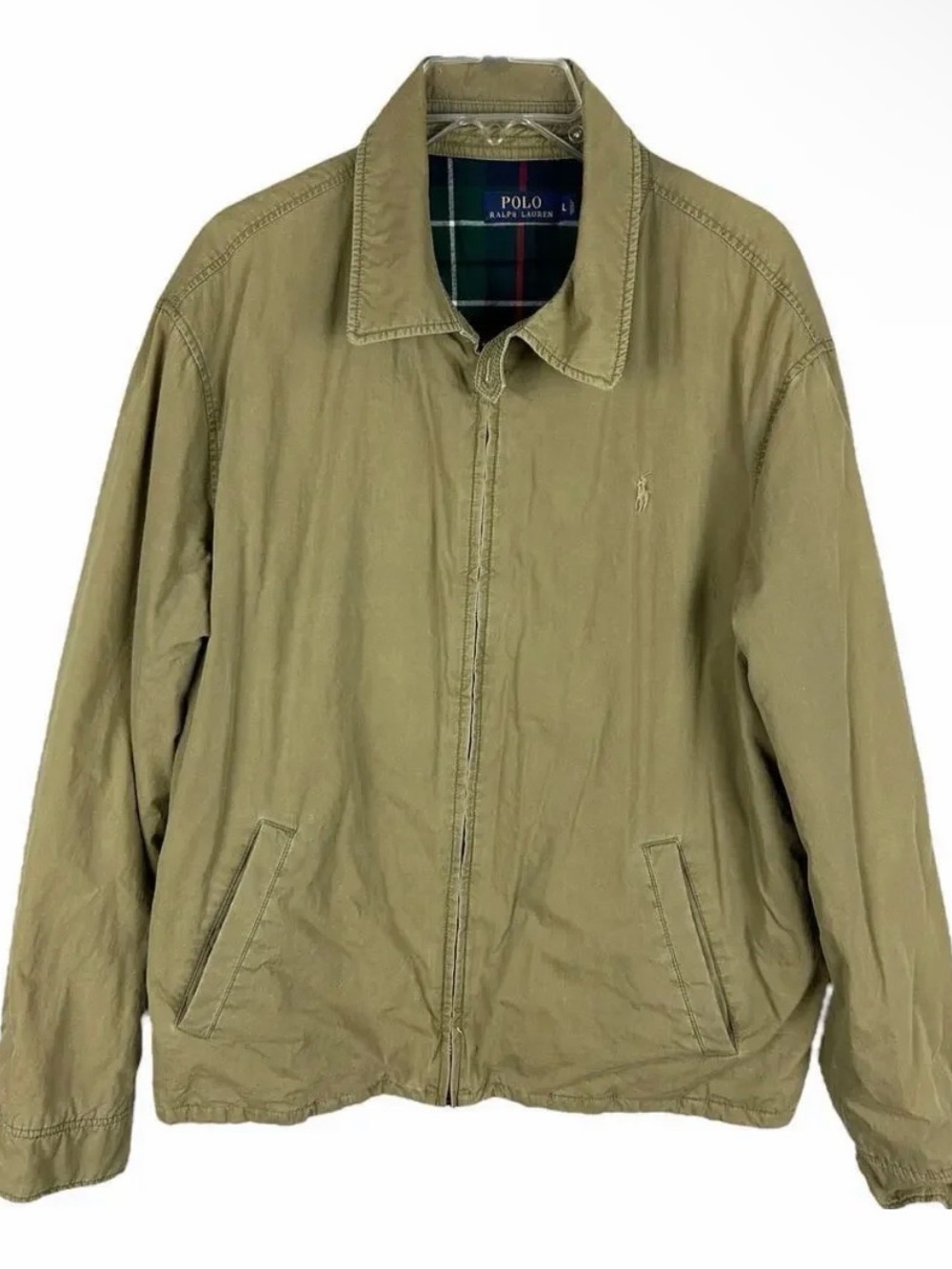 Polo Ralph Lauren Flannel Lined Collared Full Zip Jacket Heritage L